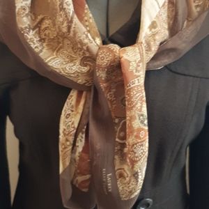 Ralph Lauren 100% silk chiffon scarf